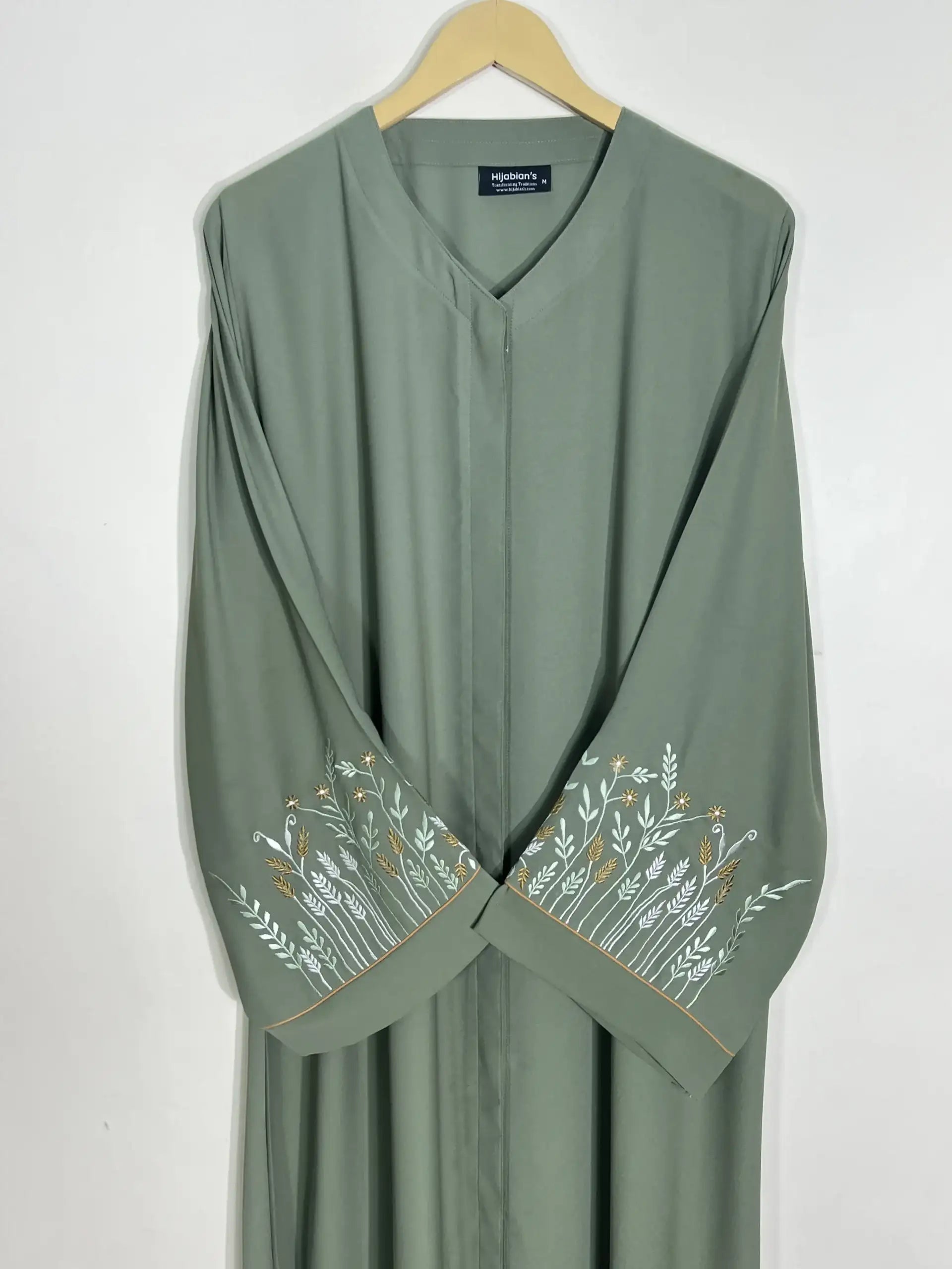 Fern - Embroidered Bloom Abaya HJ1108