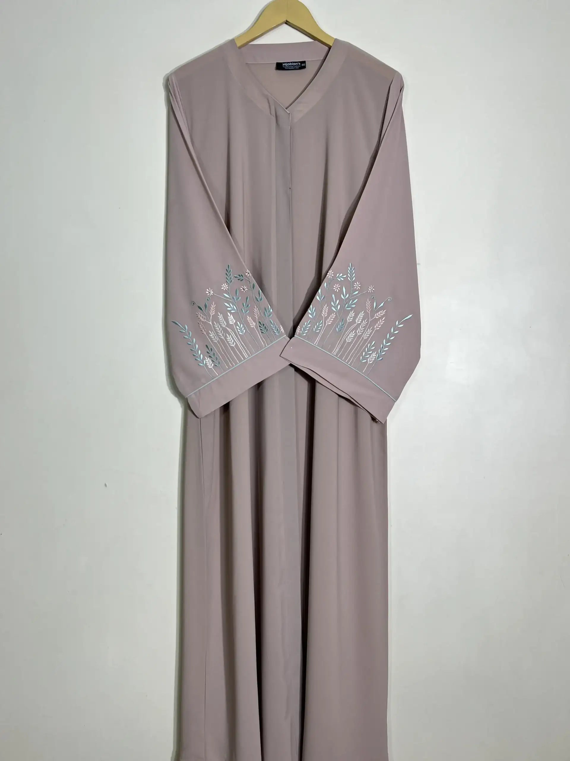 Tea Pink - Embroidered Bloom Abaya HJ1106